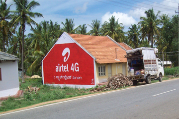 Airtel Wall Painting Advertisement