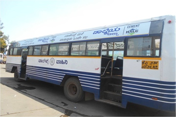 Bus Advertisement of Dalmia Cements