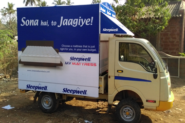 Sleepwell Mobile Van Advertisement